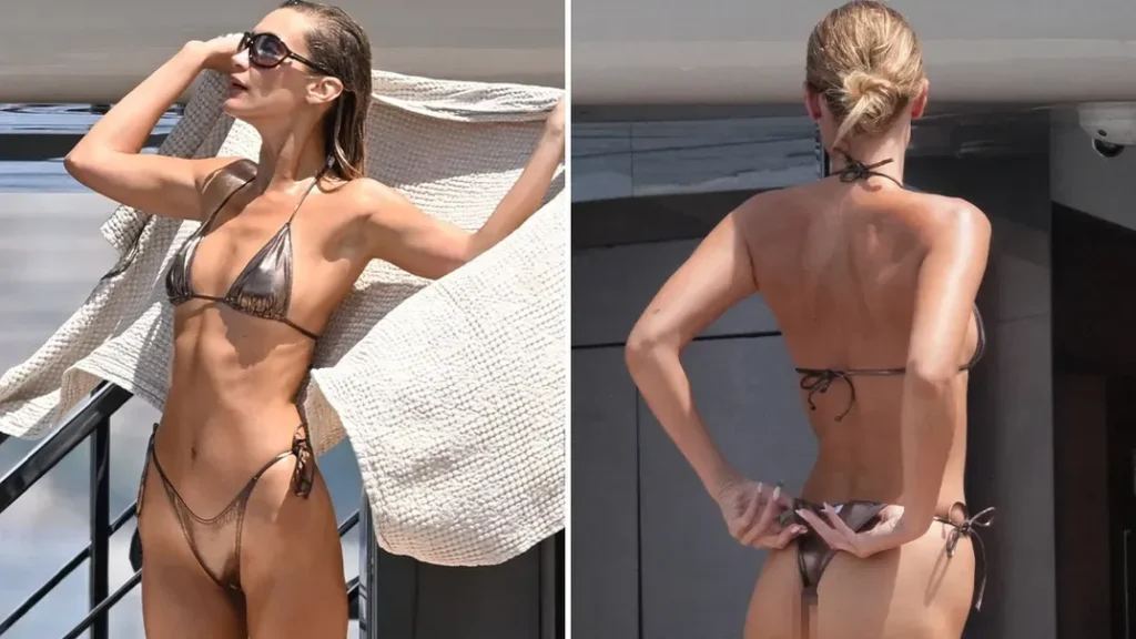 Η Bella Hadid κάτω από τον ήλιο με το μικροσκοπικό της μαγιό στη Γαλλία. Bella Hadid