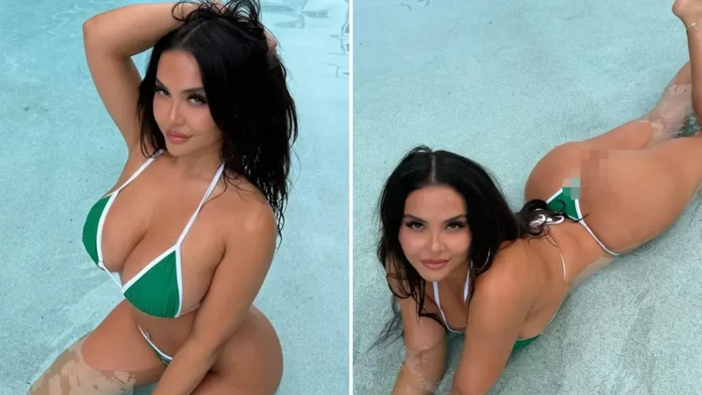 Η κορμάρα Stella Hudgens με καυτό μπικίνι στην πισίνα τα δείχνει σχεδόν όοολα! Stella Hudgens